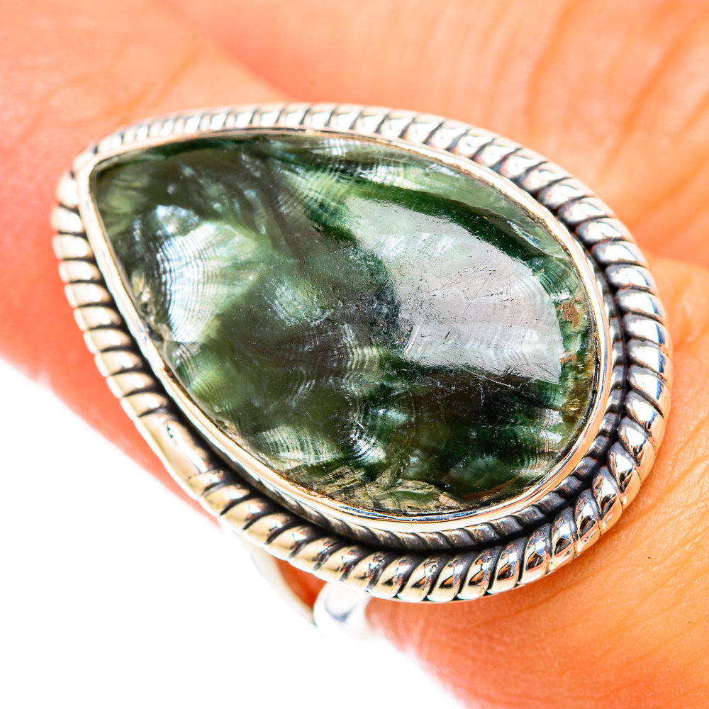 Seraphinite Rings handcrafted by Anasilvercos - RING118451