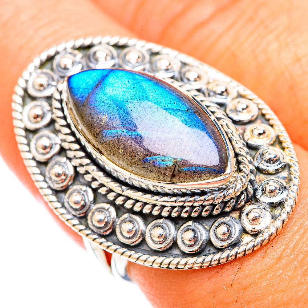 Labradorite Rings handcrafted by Anasilvercos - RING118472