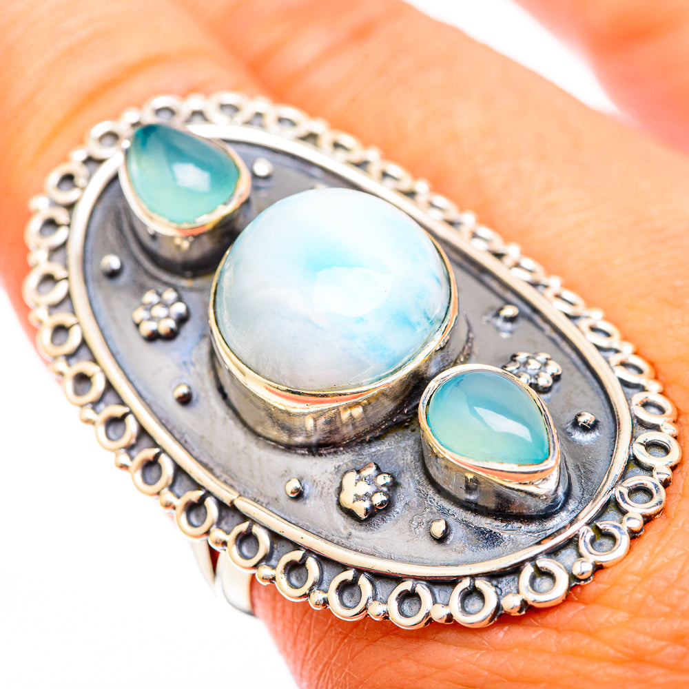 Larimar Rings handcrafted by Anasilvercos - RING118474