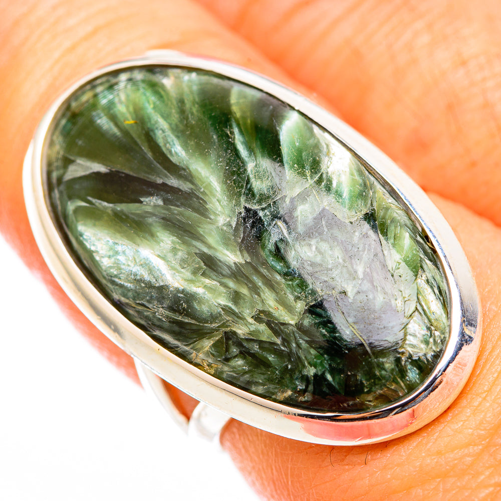 Seraphinite Rings handcrafted by Anasilvercos - RING118478
