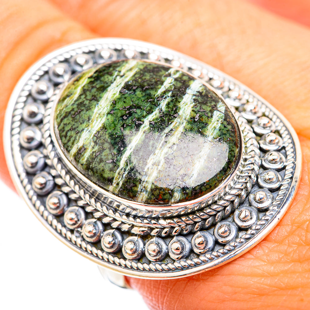 Green Swiss Opal Rings handcrafted by Anasilvercos - RING118479
