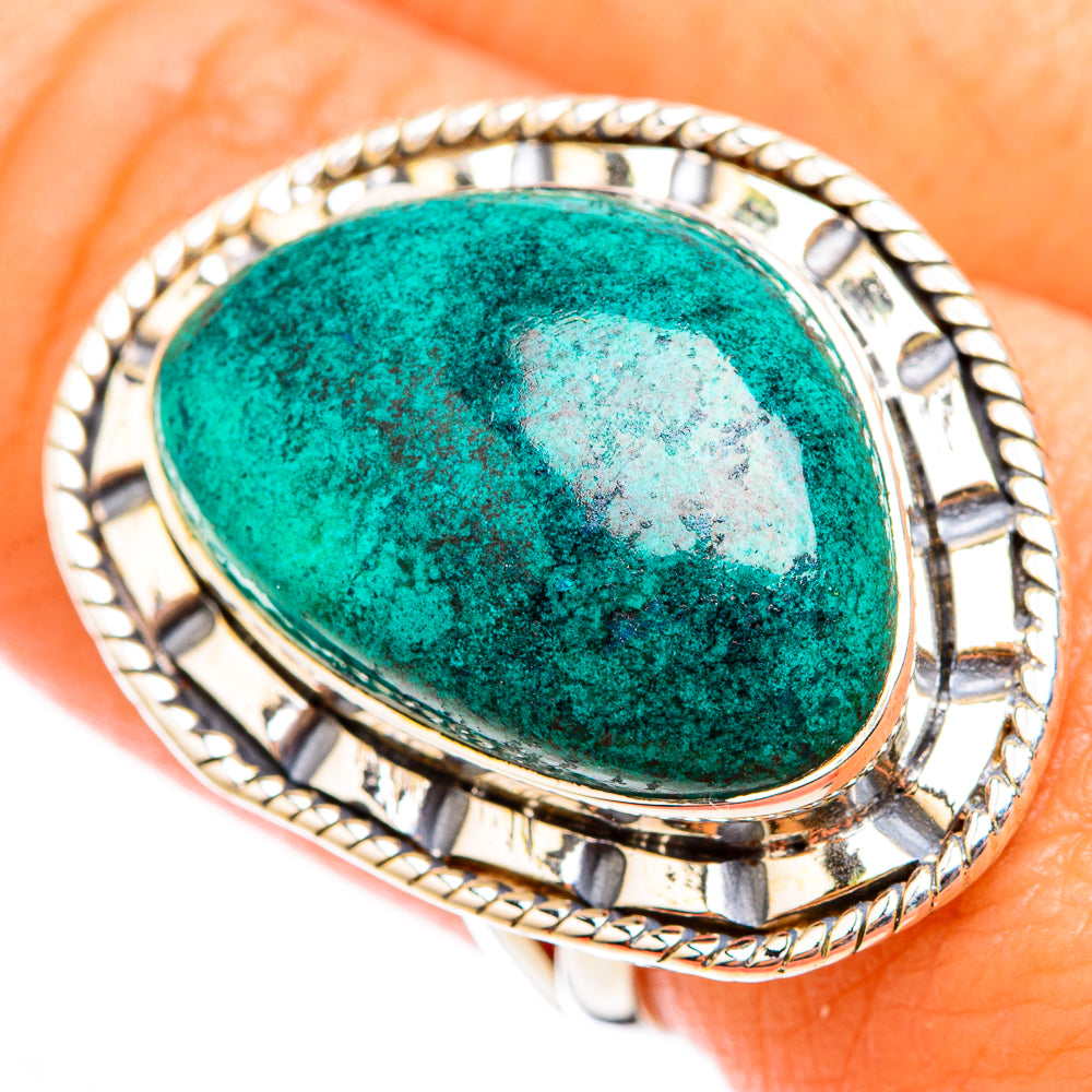 Chrysocolla Rings handcrafted by Anasilvercos - RING118482