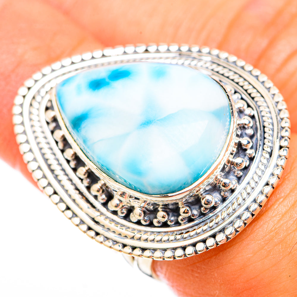 Larimar Rings handcrafted by Anasilvercos - RING118504