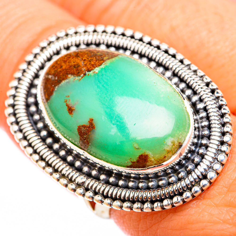 Chrysoprase Rings handcrafted by Anasilvercos - RING118511