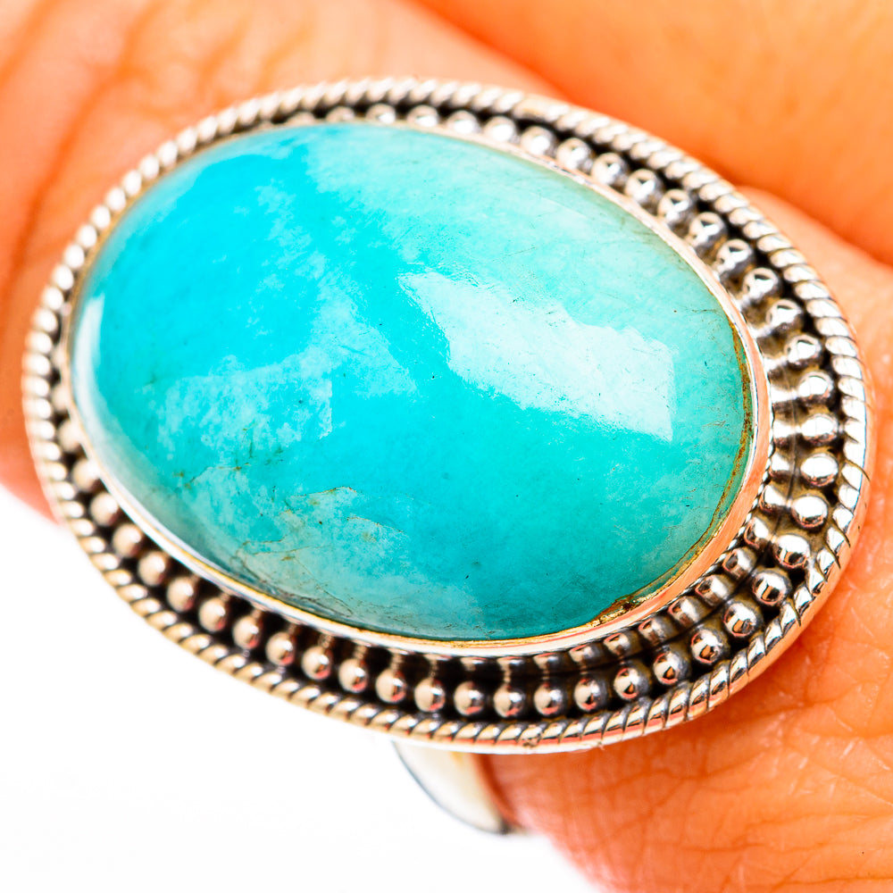 Peruvian Amazonite Rings handcrafted by Anasilvercos - RING118544