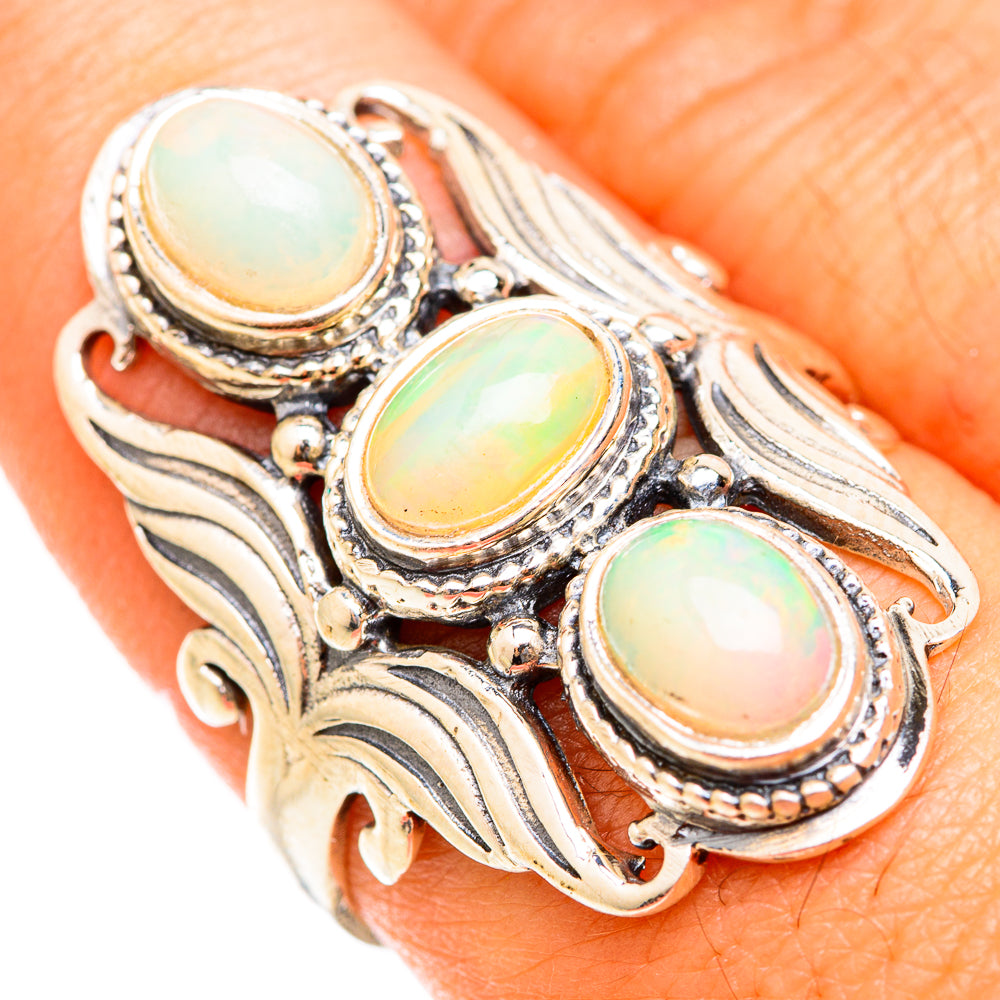 Ethiopian Opal Rings handcrafted by Anasilvercos - RING118564