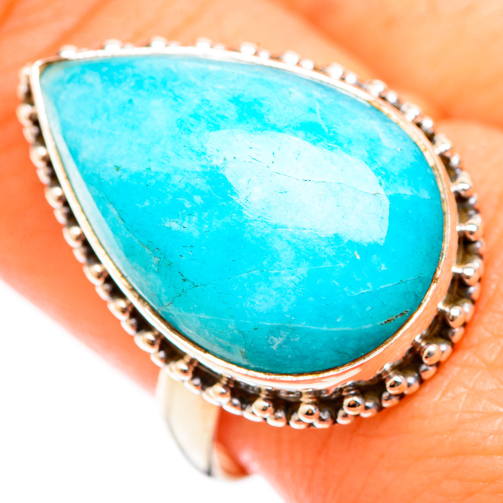 Peruvian Amazonite Rings handcrafted by Anasilvercos - RING118566