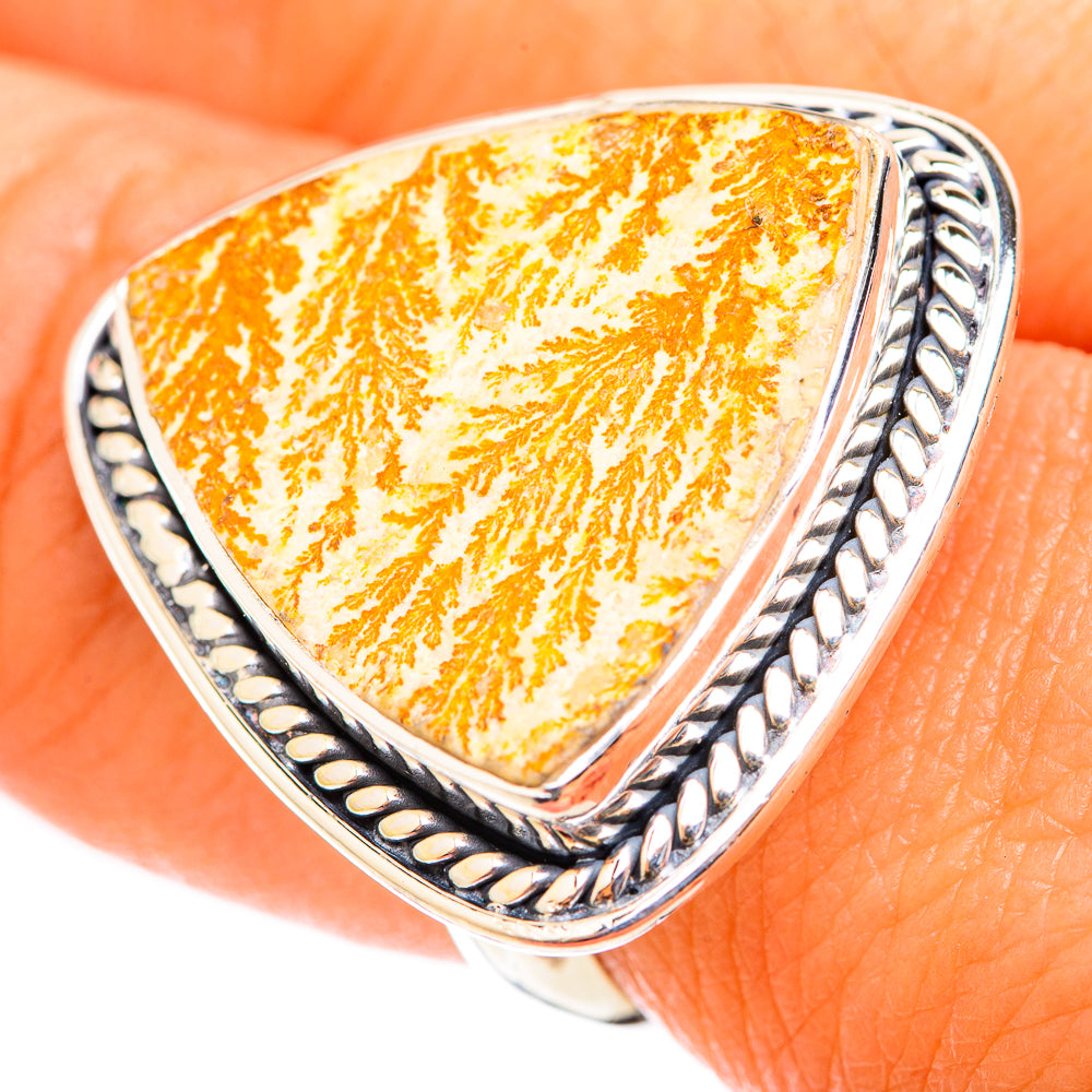 Germany Psilomelane Dendrite Rings handcrafted by Anasilvercos - RING118572