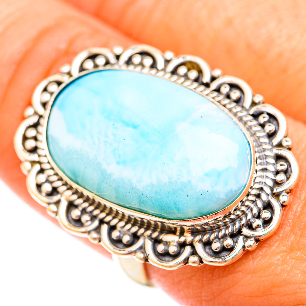 Larimar Rings handcrafted by Anasilvercos - RING118587
