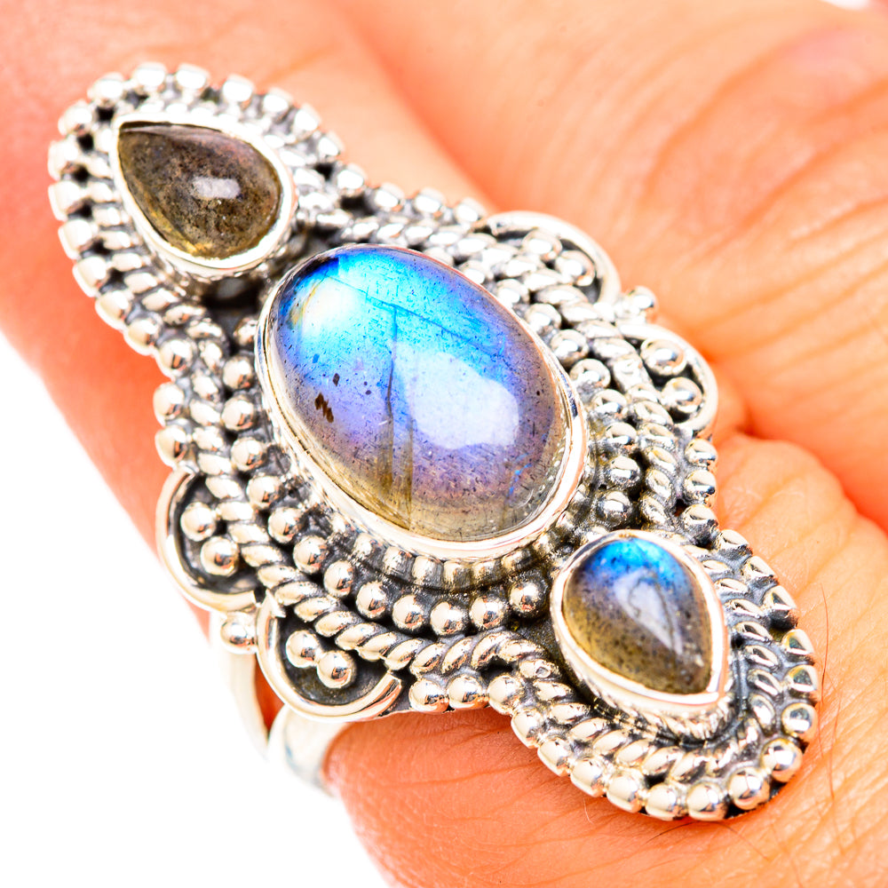 Labradorite Rings handcrafted by Anasilvercos - RING118589