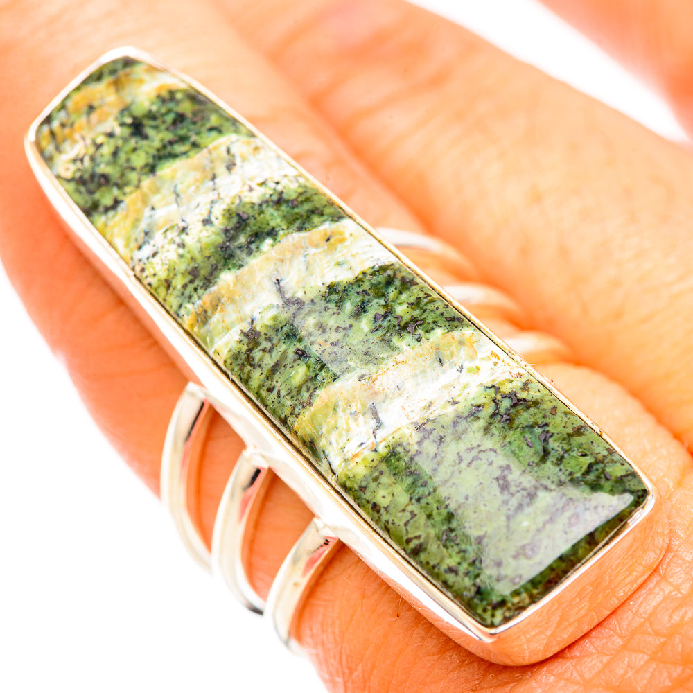 Green Swiss Opal Rings handcrafted by Anasilvercos - RING118592