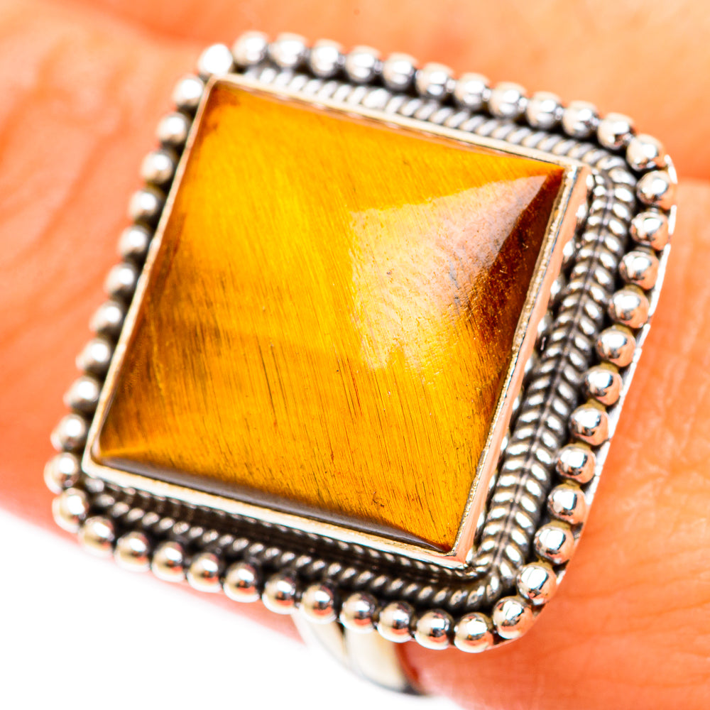 Tiger Eye Rings handcrafted by Anasilvercos - RING118594