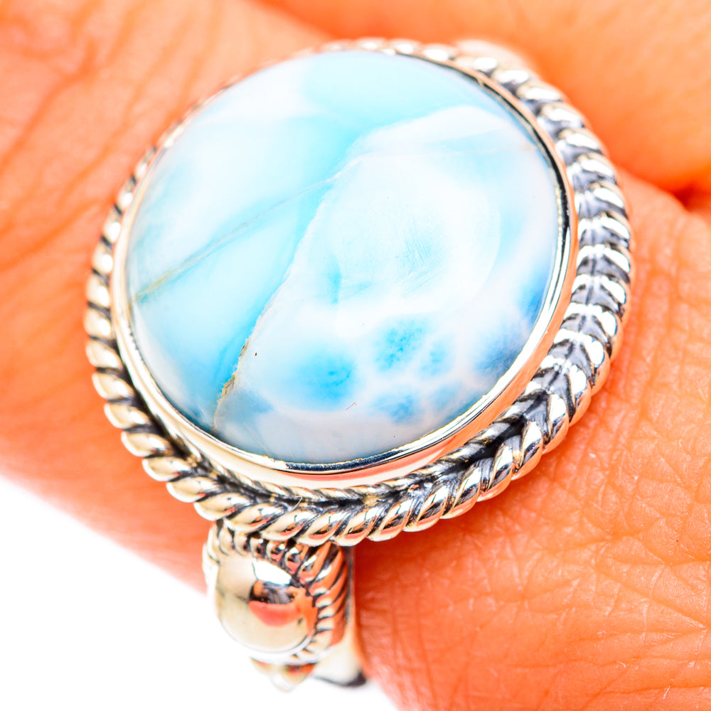 Larimar Rings handcrafted by Anasilvercos - RING118610