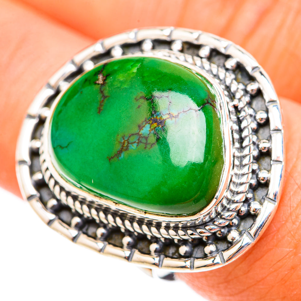 Tibetan Turquoise Rings handcrafted by Anasilvercos - RING118612