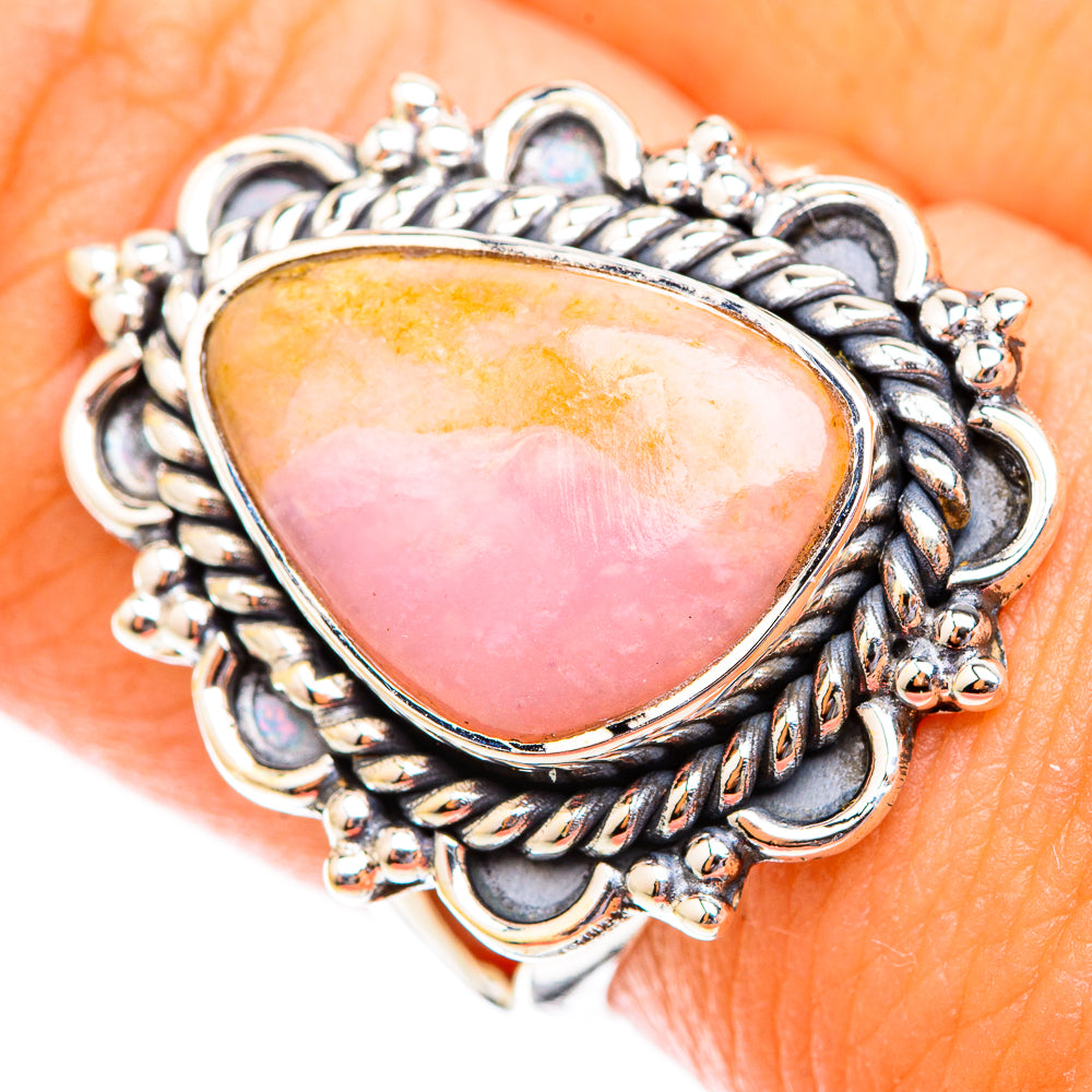 Pink Opal Rings handcrafted by Anasilvercos - RING118616