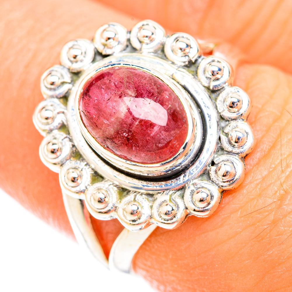 Pink Tourmaline Rings handcrafted by Anasilvercos - RING118617
