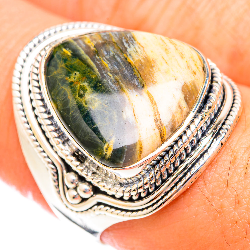 Ocean Jasper Rings handcrafted by Anasilvercos - RING118626