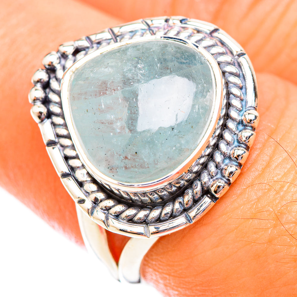 Aquamarine Rings handcrafted by Anasilvercos - RING118634