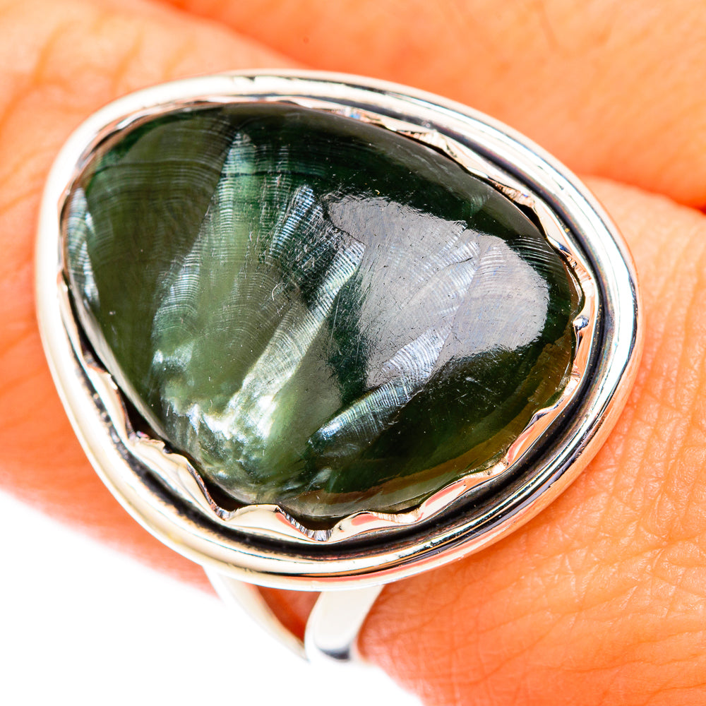 Seraphinite Rings handcrafted by Anasilvercos - RING118638
