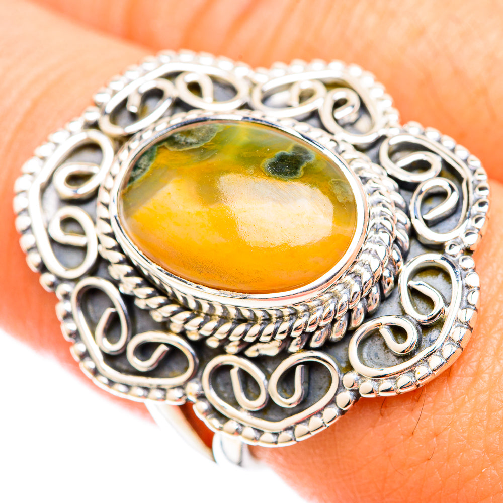 Ocean Jasper Rings handcrafted by Anasilvercos - RING118642