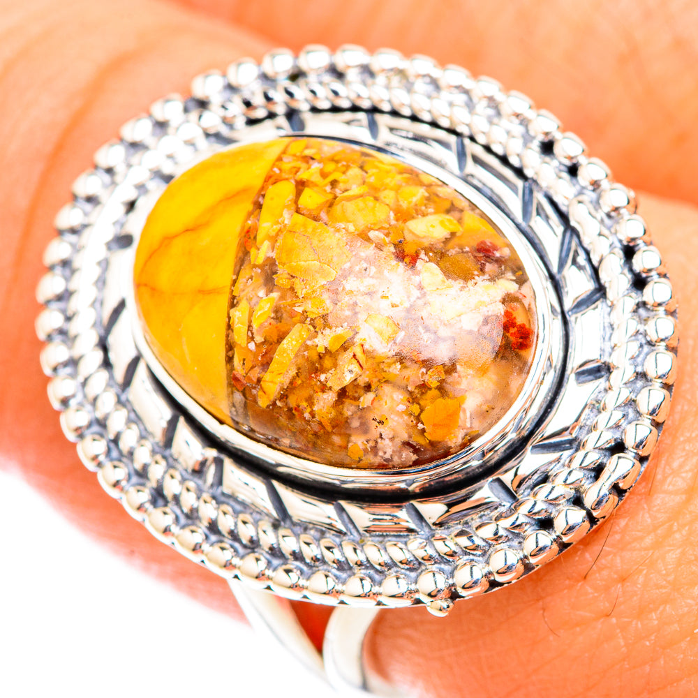 Brecciated Mookaite Rings handcrafted by Anasilvercos - RING118643