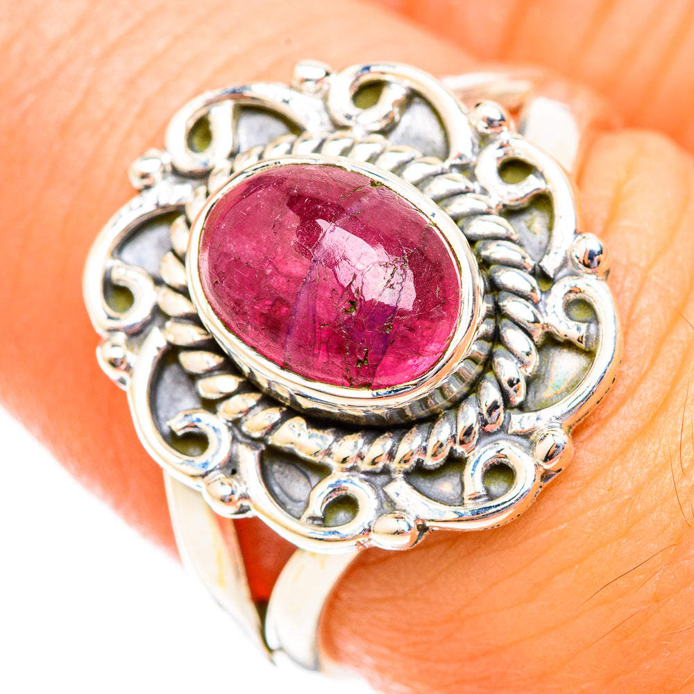 Pink Tourmaline Rings handcrafted by Anasilvercos - RING118645
