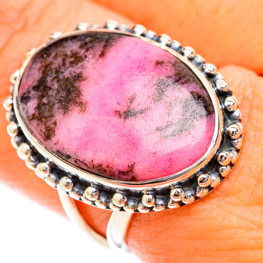 Rhodonite Rings handcrafted by Anasilvercos - RING118646