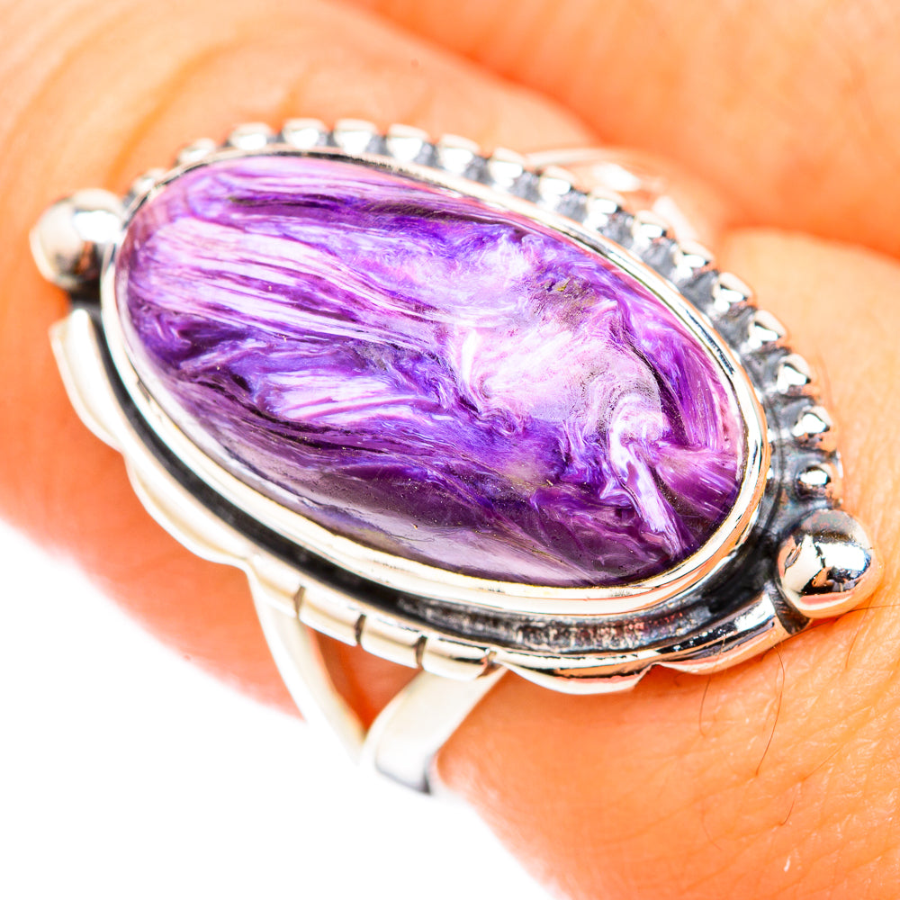 Charoite Rings handcrafted by Anasilvercos - RING118648