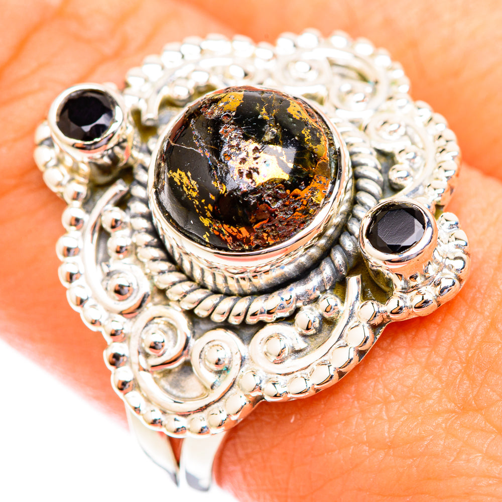 Pyrite Agate Rings handcrafted by Anasilvercos - RING118650