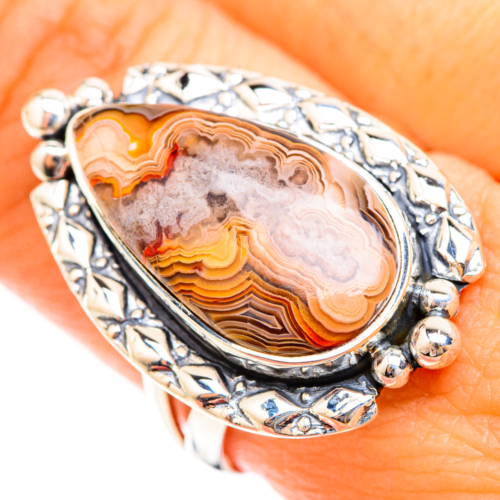 Crazy Lace Agate Rings handcrafted by Anasilvercos - RING118692