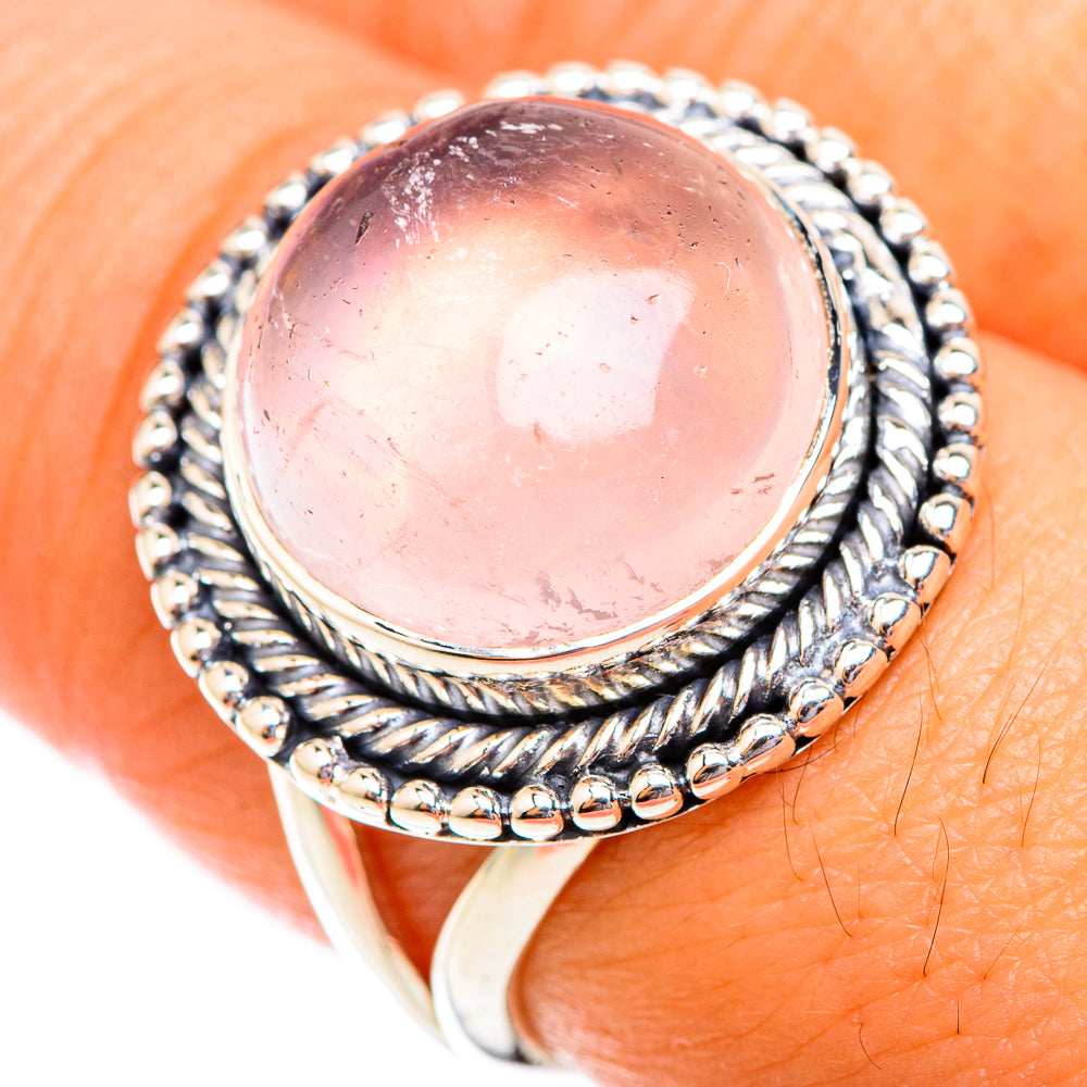 Rose Quartz Rings handcrafted by Anasilvercos - RING118694