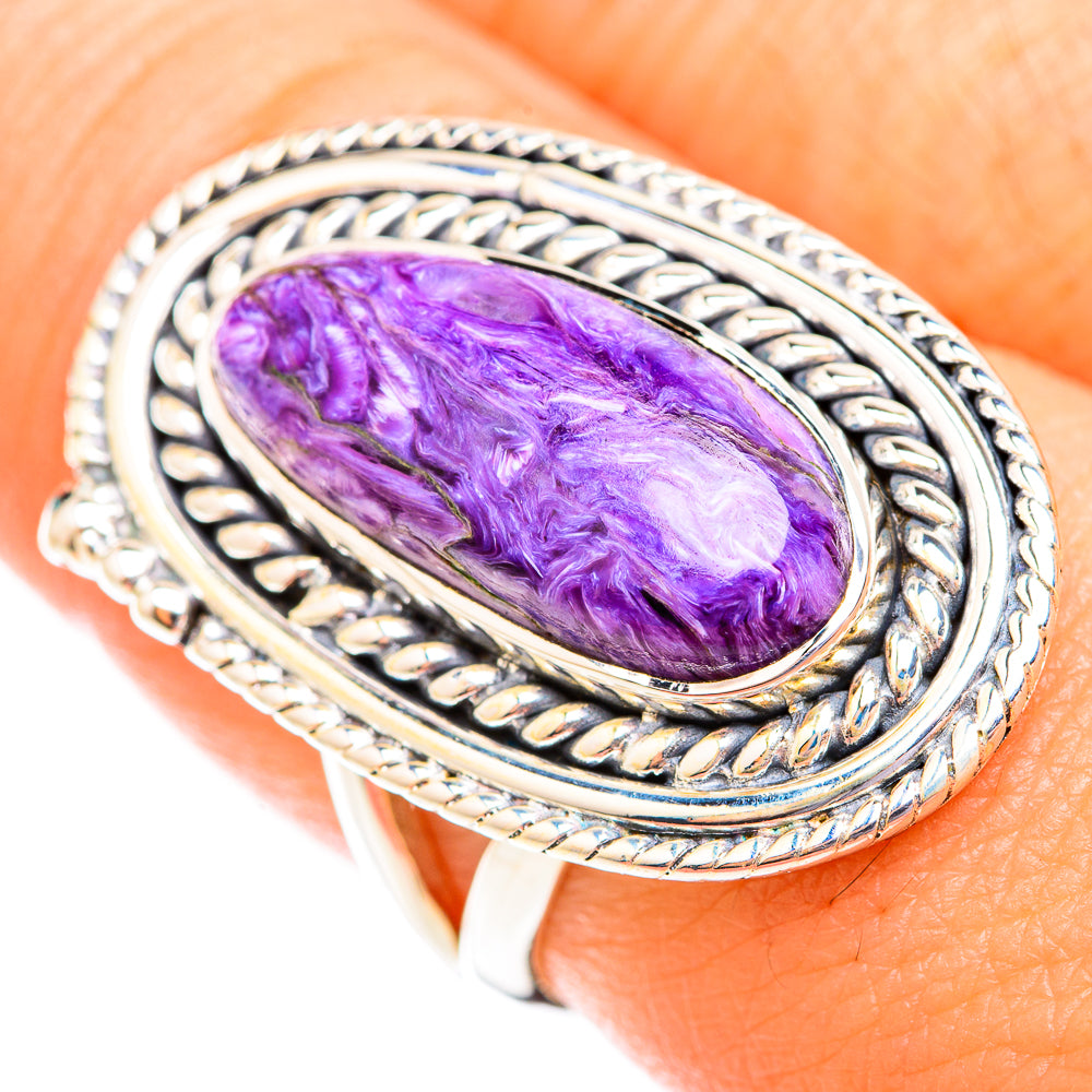 Charoite Rings handcrafted by Anasilvercos - RING118696