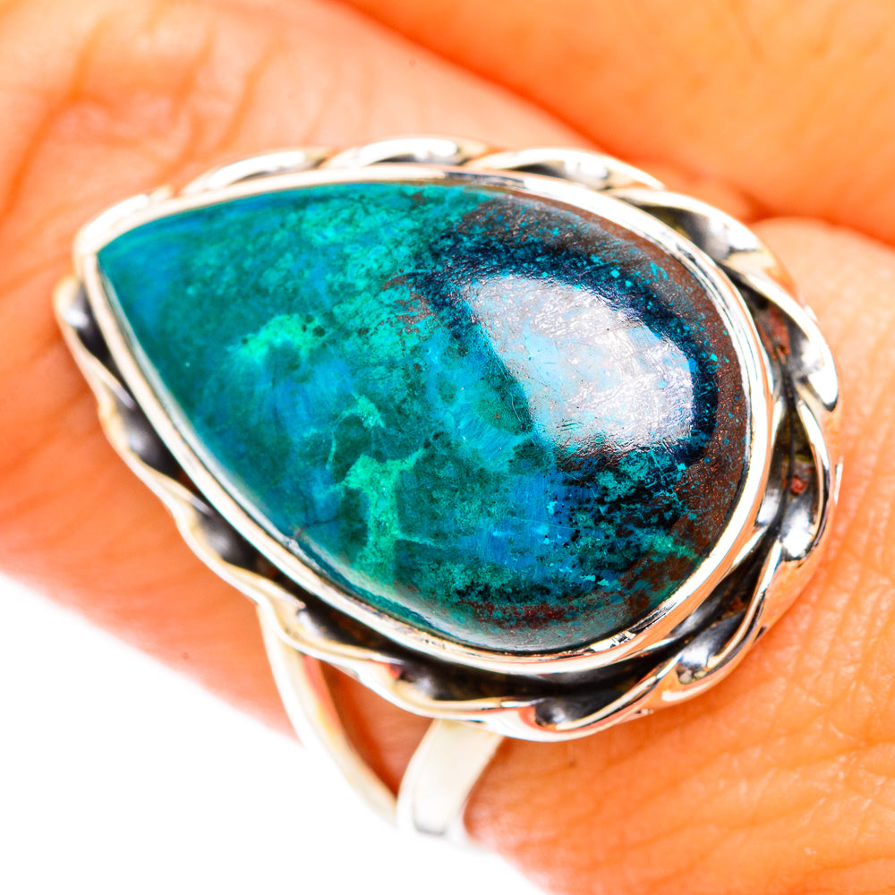 Chrysocolla Rings handcrafted by Anasilvercos - RING118705