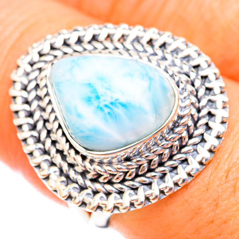 Larimar Rings handcrafted by Anasilvercos - RING118707