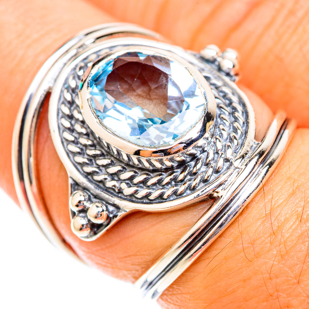 Blue Topaz Rings handcrafted by Anasilvercos - RING118709