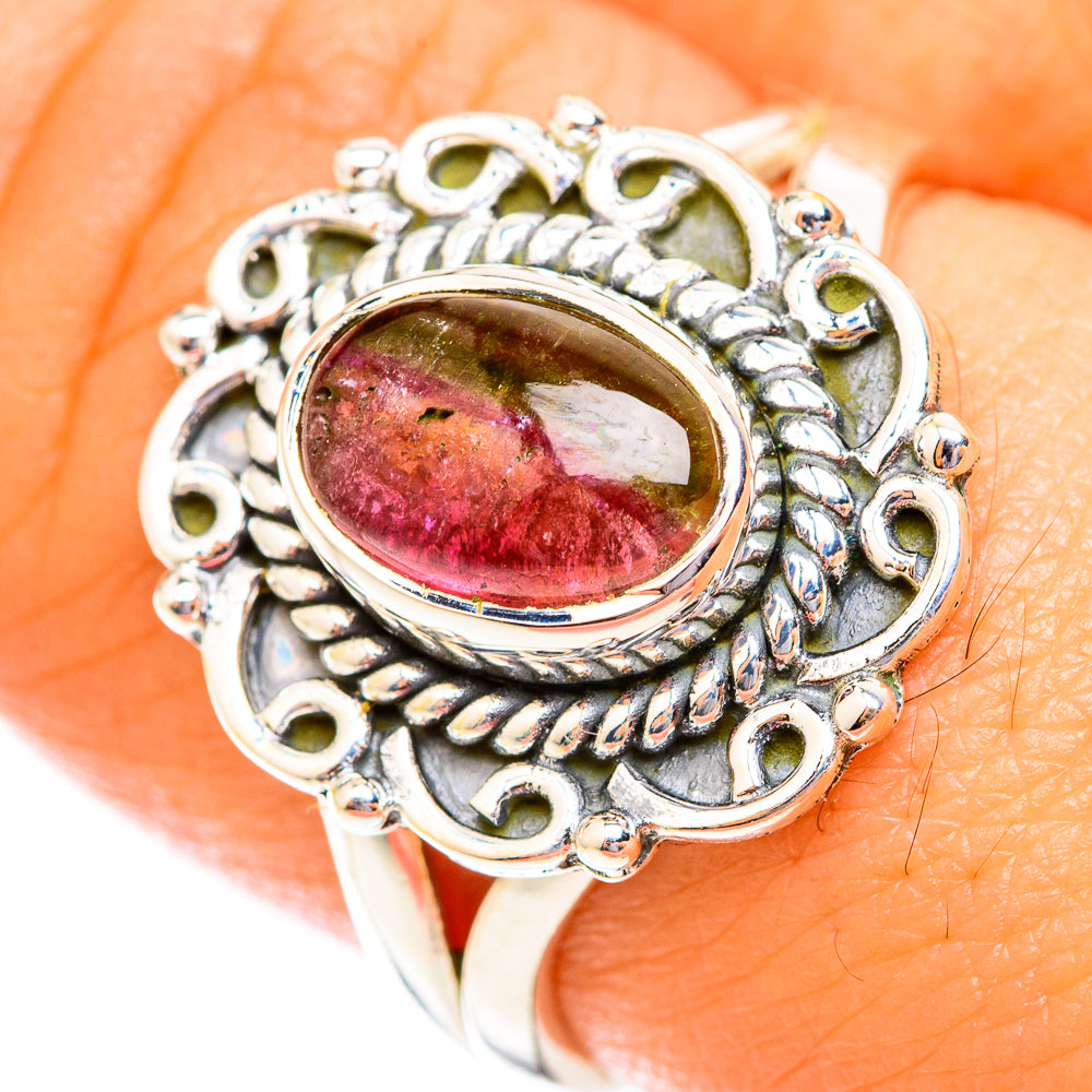 Watermelon Tourmaline Rings handcrafted by Anasilvercos - RING118717