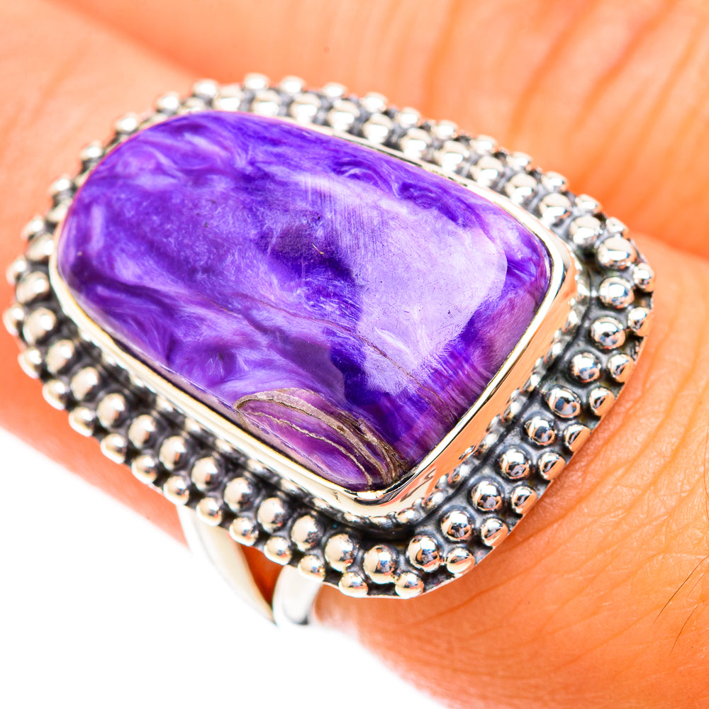 Charoite Rings handcrafted by Anasilvercos - RING118718
