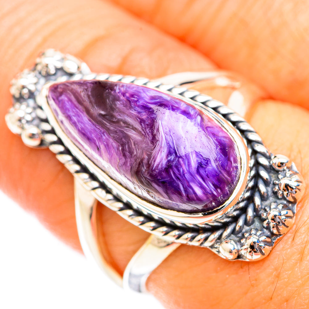 Charoite Rings handcrafted by Anasilvercos - RING118719