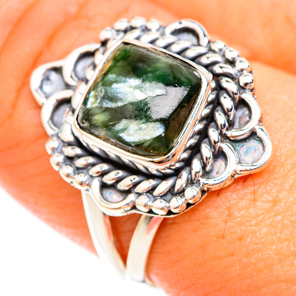 Seraphinite Rings handcrafted by Anasilvercos - RING118731