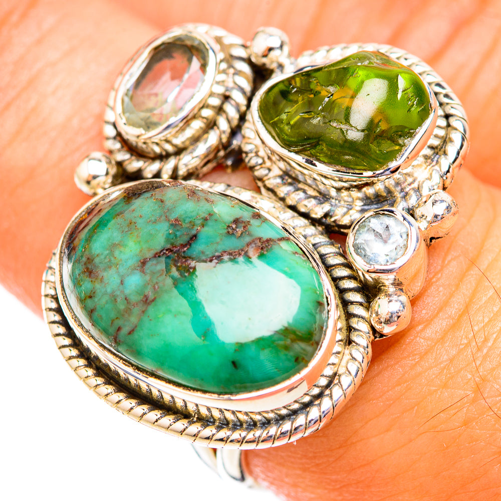 Tibetan Turquoise Rings handcrafted by Anasilvercos - RING118732