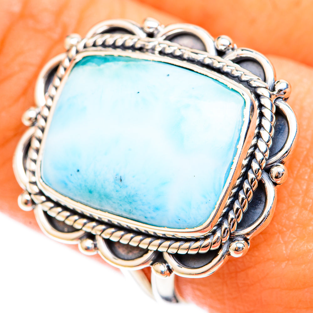 Larimar Rings handcrafted by Anasilvercos - RING118750