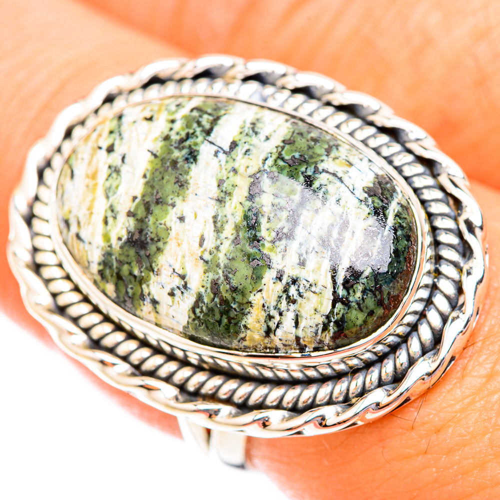 Green Swiss Opal Rings handcrafted by Anasilvercos - RING118760