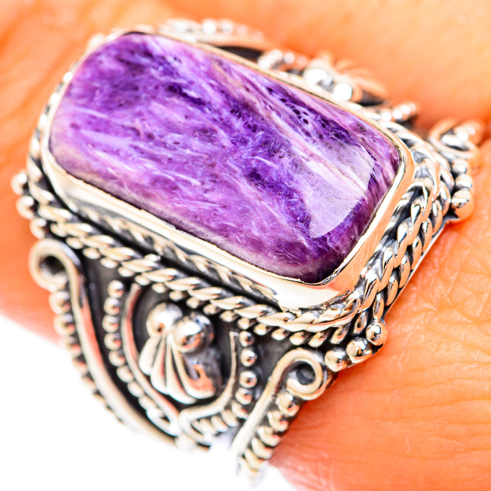 Charoite Rings handcrafted by Anasilvercos - RING118771
