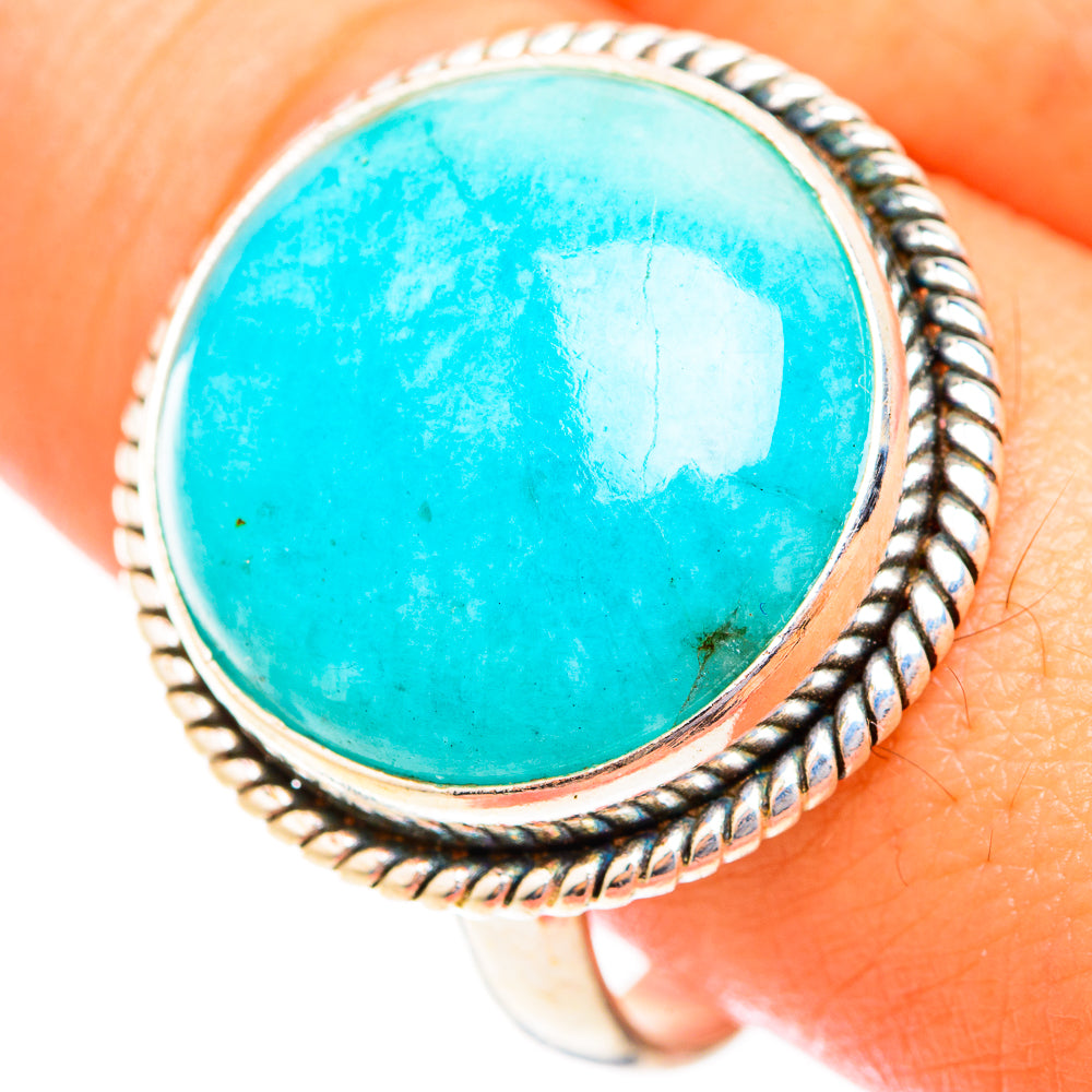 Peruvian Amazonite Rings handcrafted by Anasilvercos - RING118789