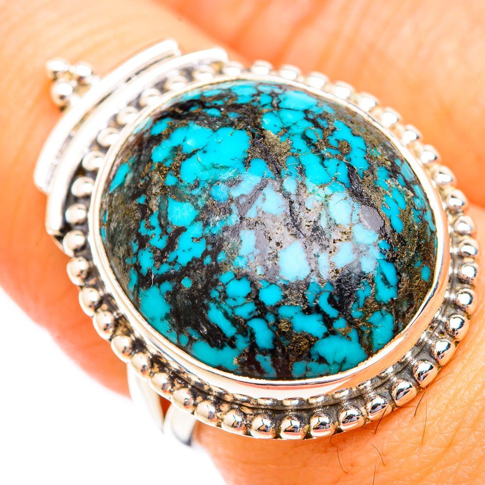 Tibetan Turquoise Rings handcrafted by Anasilvercos - RING118791