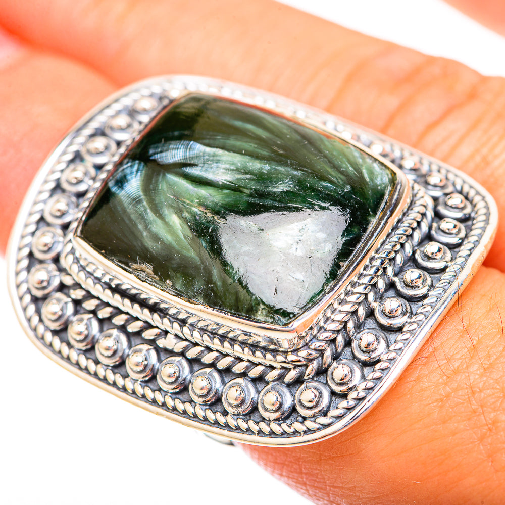 Seraphinite Rings handcrafted by Anasilvercos - RING118794