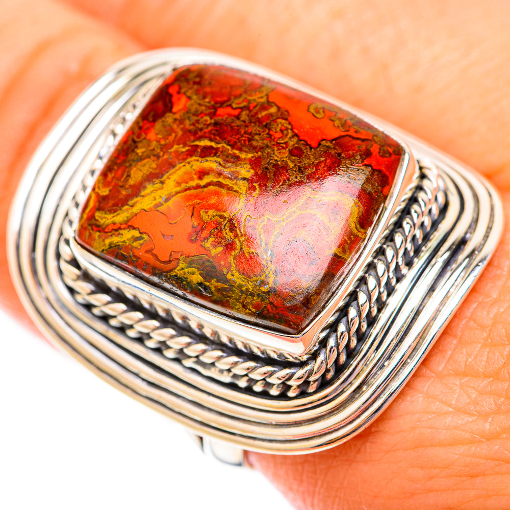 Crazy Lace Agate Rings handcrafted by Anasilvercos - RING118801