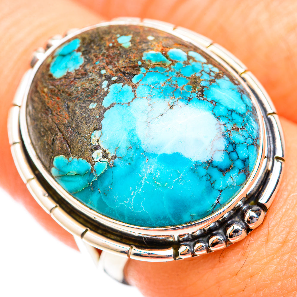 Tibetan Turquoise Rings handcrafted by Anasilvercos - RING118823
