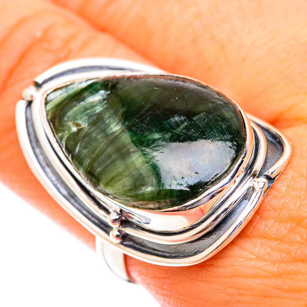 Seraphinite Rings handcrafted by Anasilvercos - RING118826