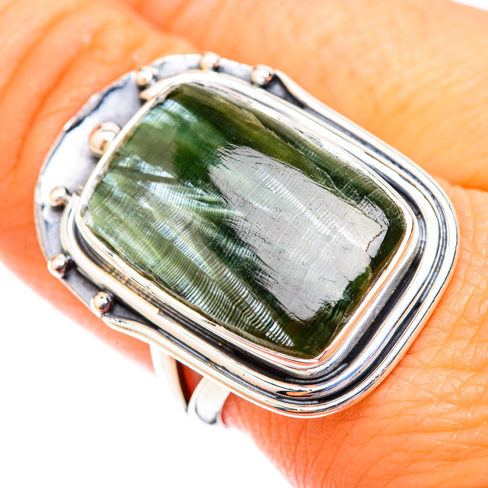 Seraphinite Rings handcrafted by Anasilvercos - RING118828